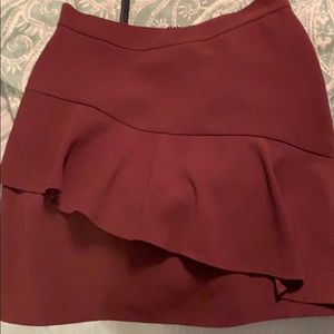 Loft maroon skirt